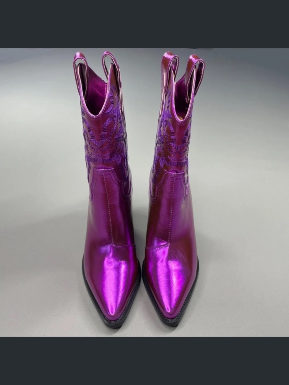 NEW Billini Boots Womens 7 purple black Sergio cowboy cowgirl western festival - Picture 3 of 13